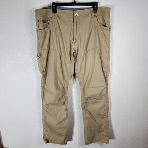 Kühl Mens 40x34 Tan Convertible Hiking Pants Lightweight Nylon Outdoor Gorpcore